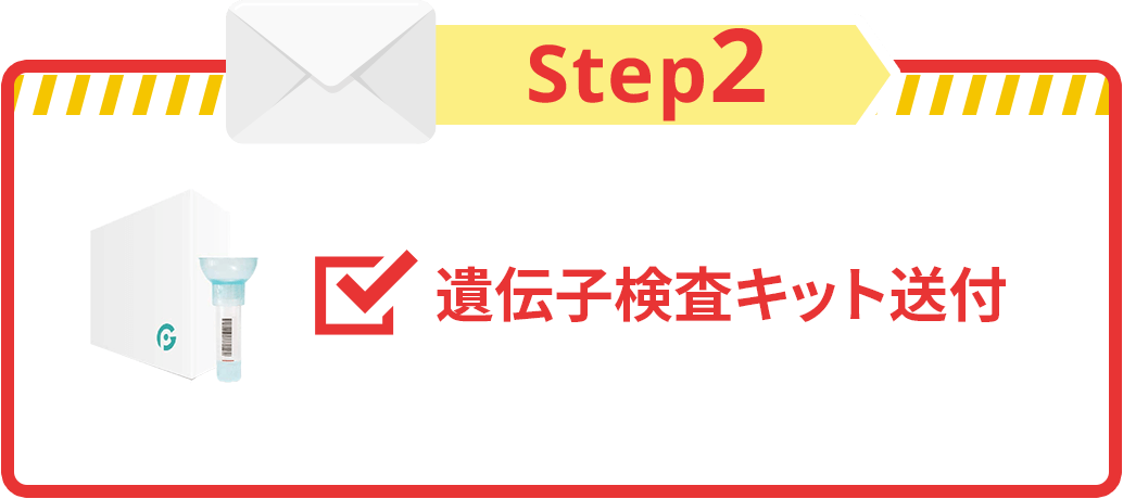 step2 遺伝子検査キット送付